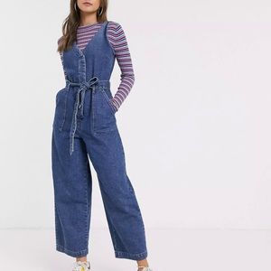 ASOS DESIGN Denim V Neck Jumpsuit Size 8
